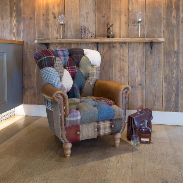Gotham Patchwork Armchair with Patchwork Sides