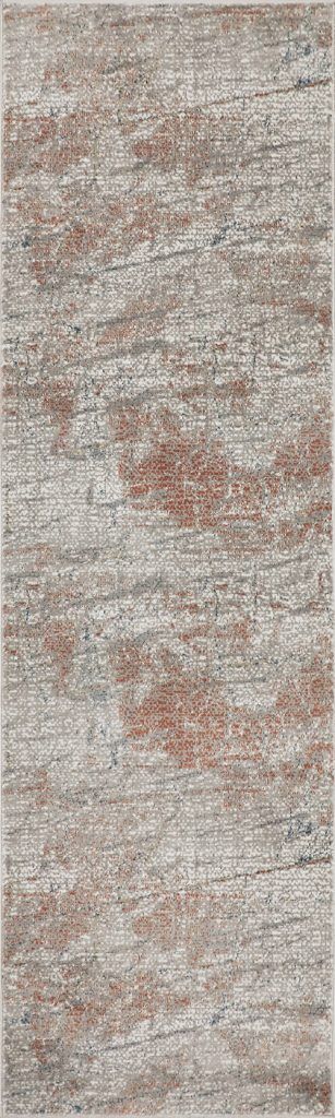 Nourison Rugs   Rustic Textures Runner RUS15 Rug in Grey  Rust   23m x 066m | Shackletons