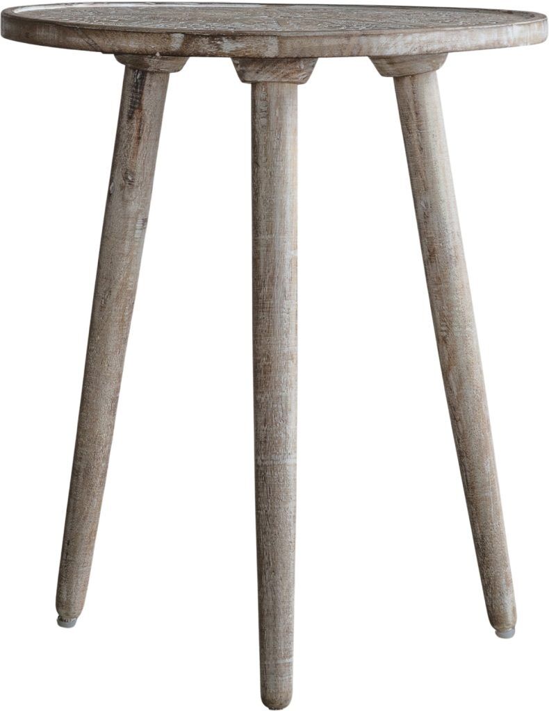 Gallery Direct Agra Side Table Natural White | Shackletons