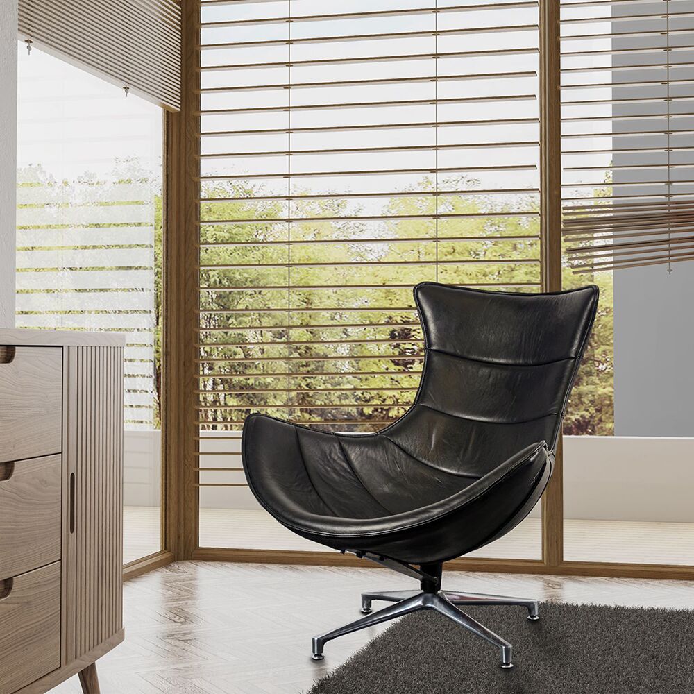 Carlton Furniture - Costello Chair - Black Leather