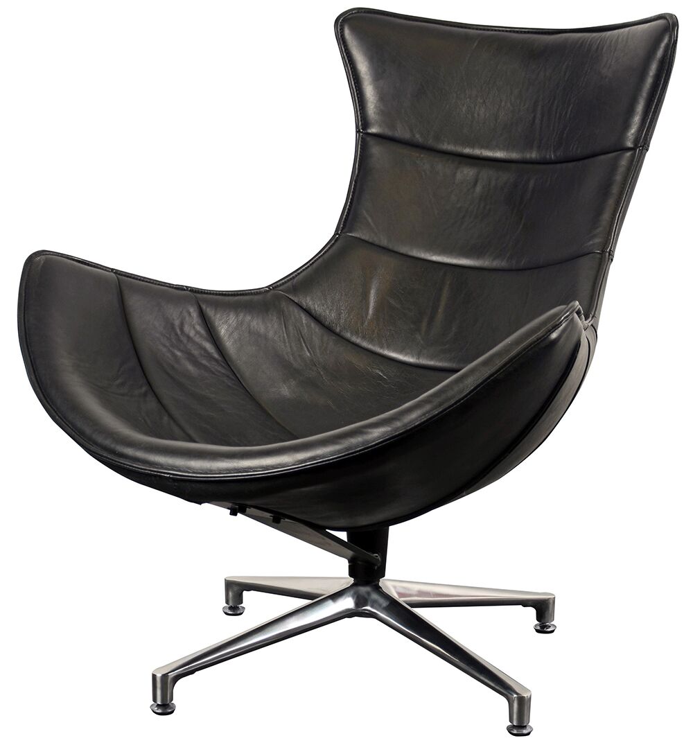 Carlton Furniture - Costello Chair - Black Leather