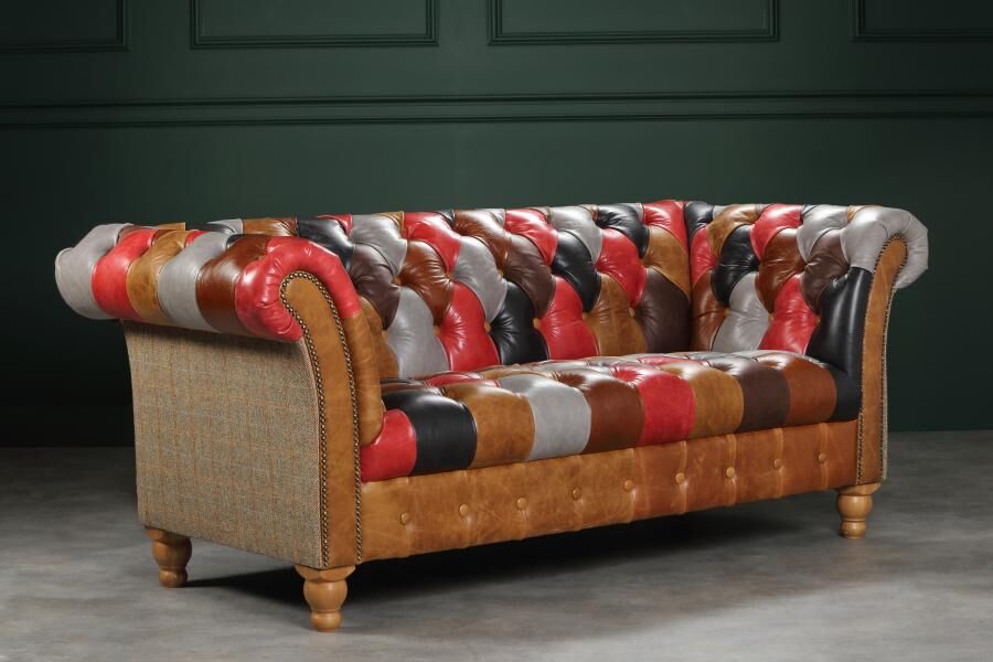 Vintage Sofa Company Prestbury Patchwork 2 Seater Fast Track Delivery
