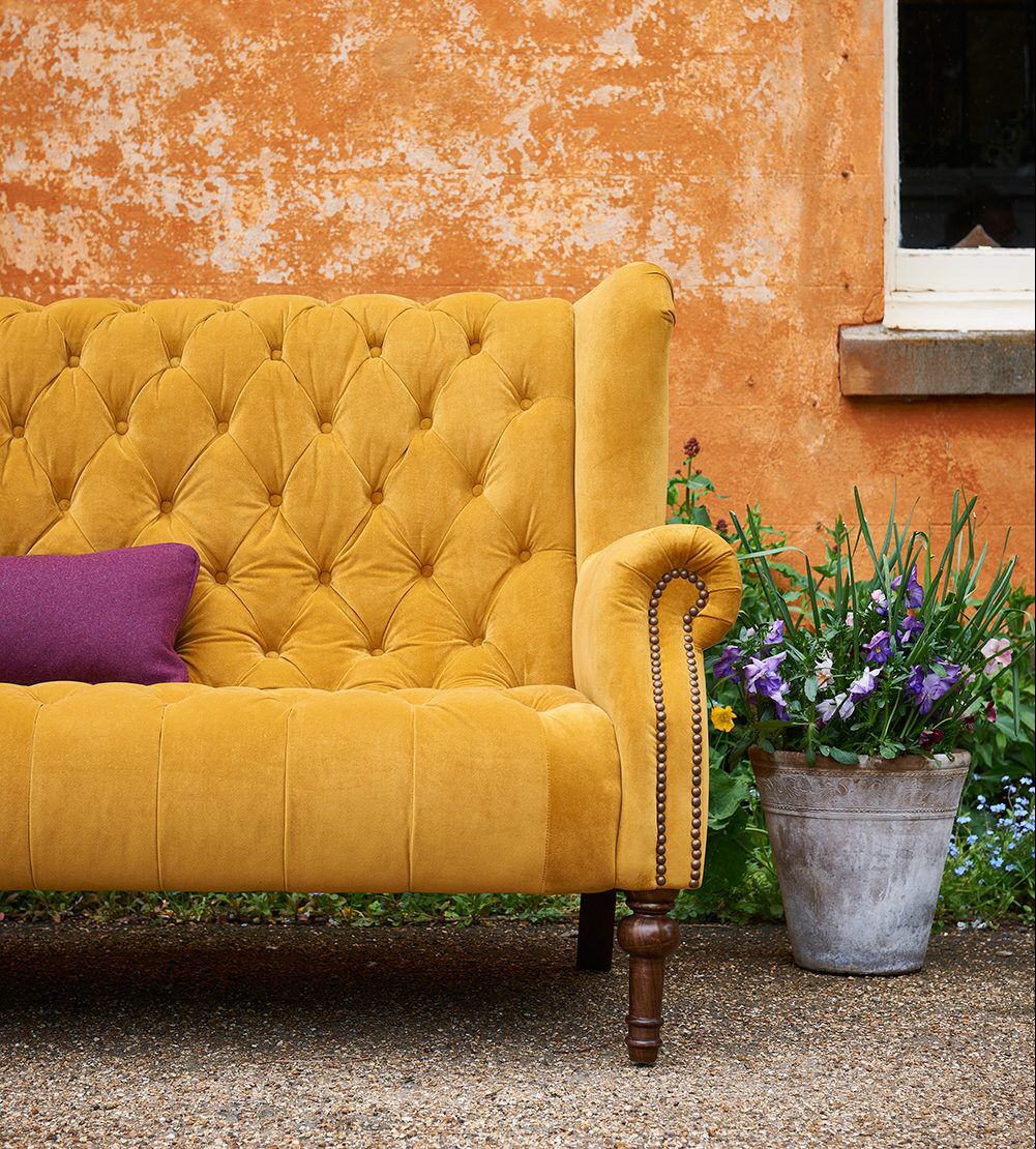 Alexander & James Theo Sofa in Plush Turmeric
