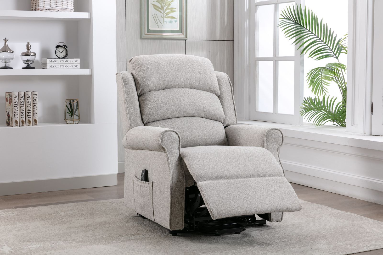 Global Furniture Alliance Andover Riser Recliner Chair in Linen Fabric