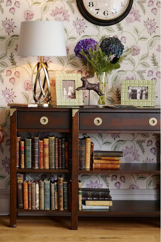 Laura Ashley Balmoral 3 Drawer Triple Console Table in Chestnut