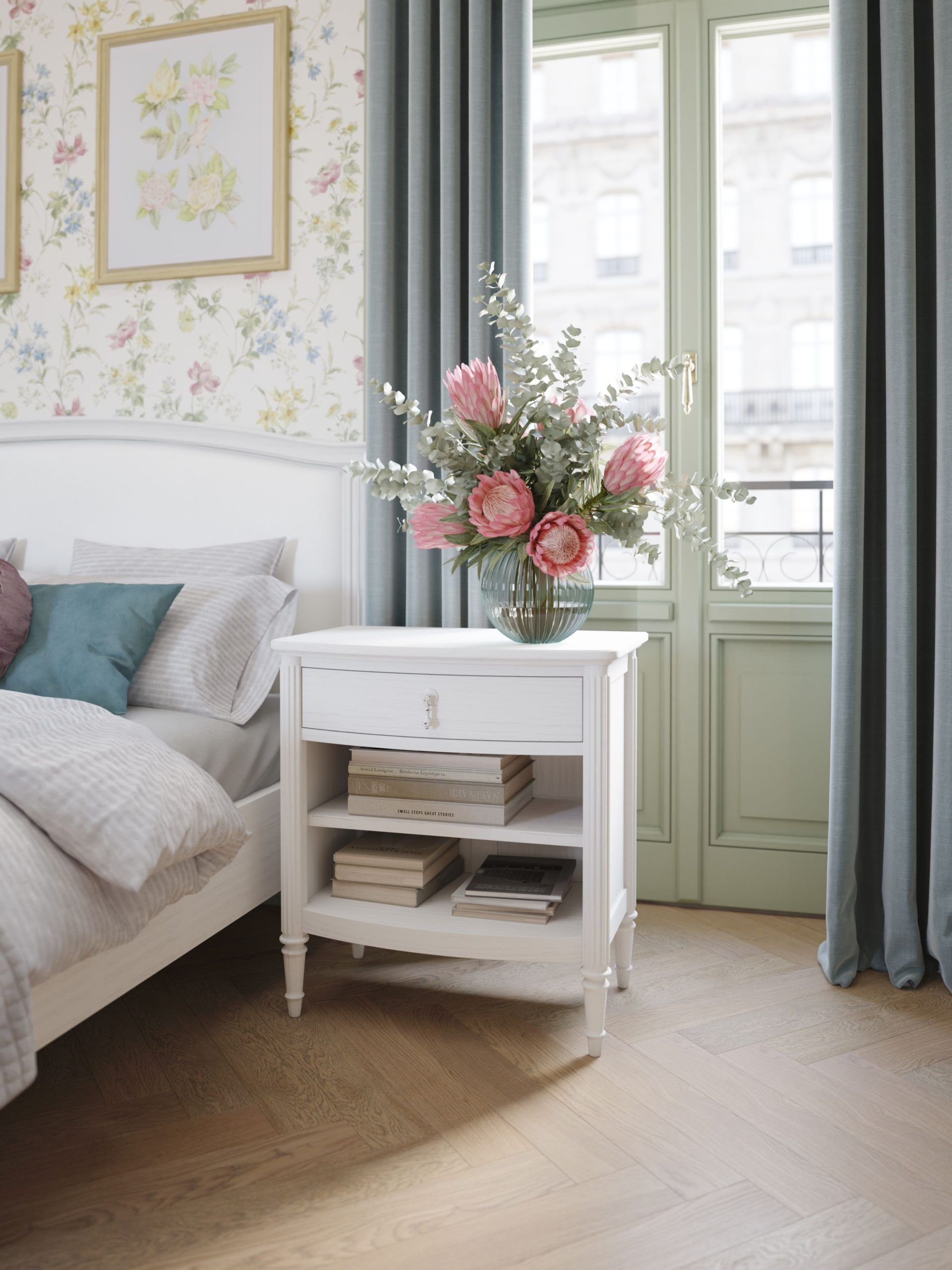 Laura Ashley Bramford 1 Drawer Bedside Chest
