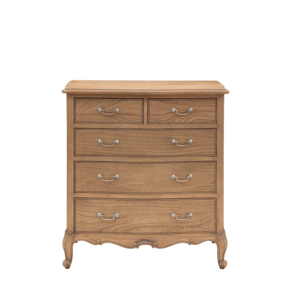 Gallery Direct Chic 5 Drawer Chest Weathered | Shackletons