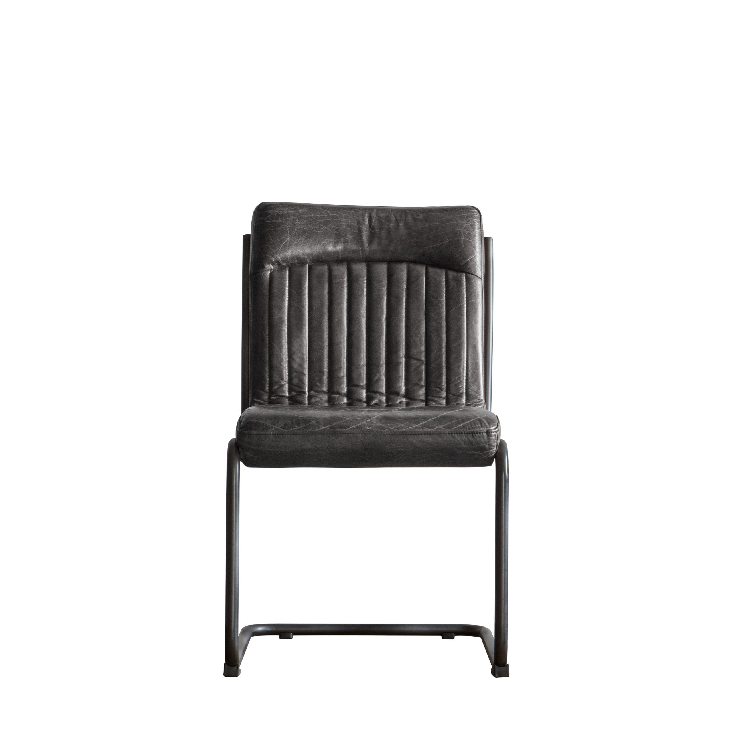 Gallery Direct Capri Leather Chair Antique Ebony