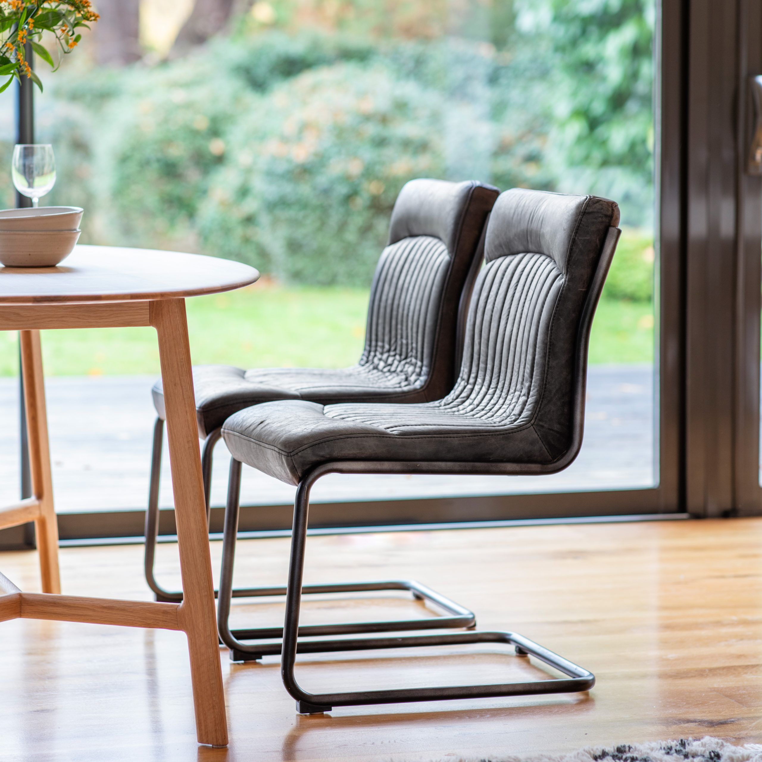 Gallery Direct Capri Leather Chair Antique Ebony
