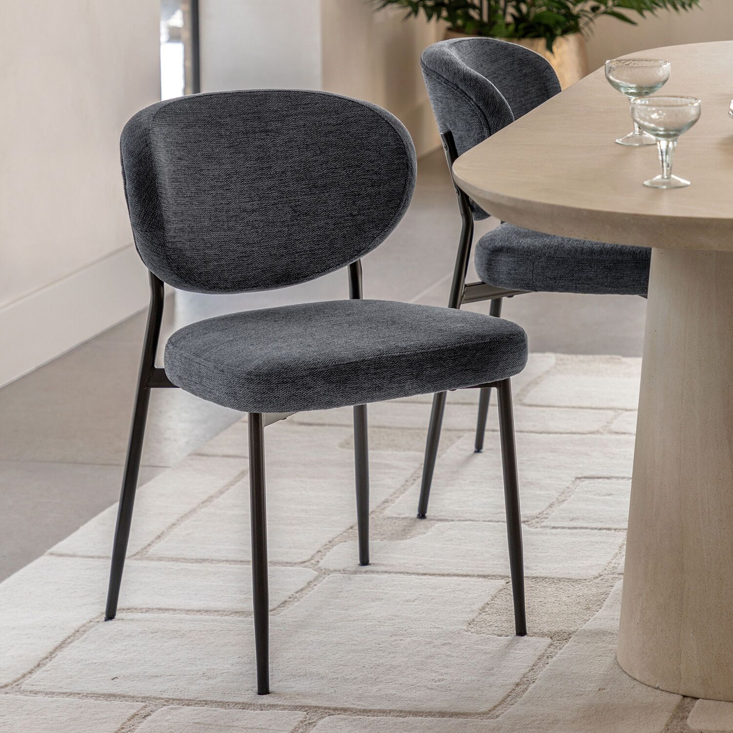 Gallery Direct Oppo Dining Chair Charcoal (2pk)