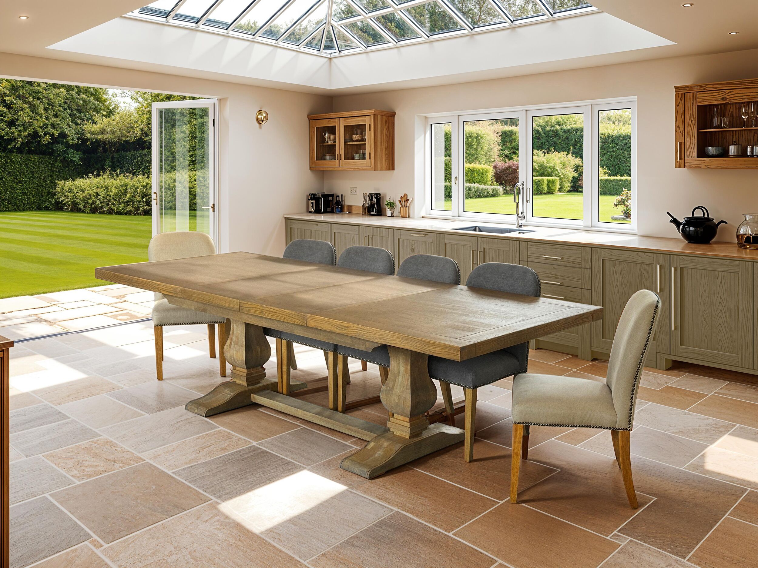 Carlton Furniture Windermere Small Monastery Extending Dining Table Natural Finish