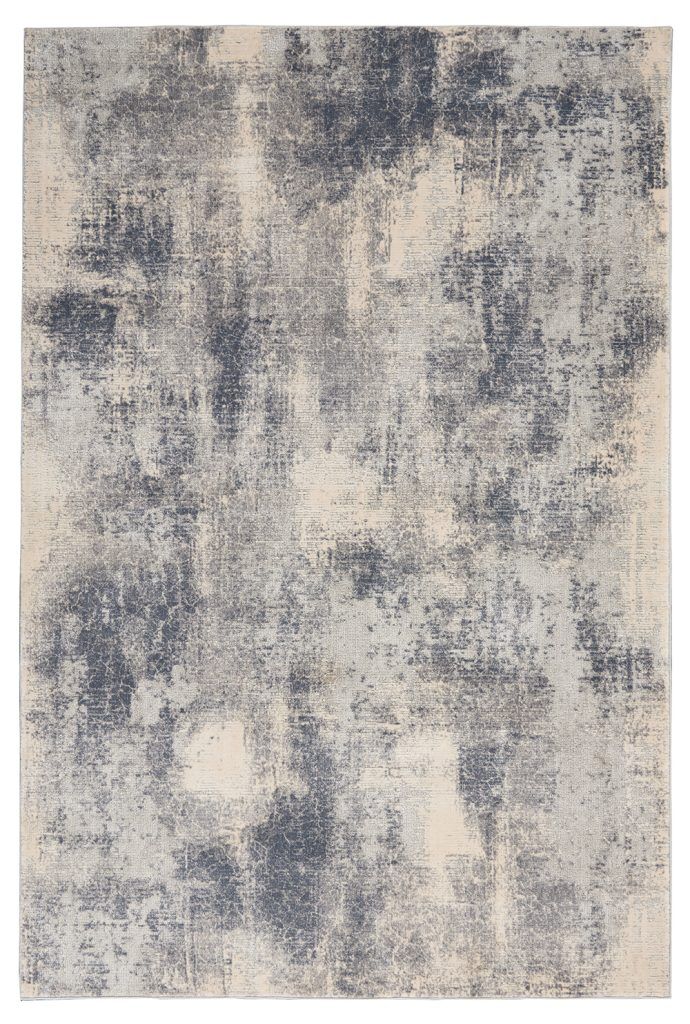 Nourison Rugs Rustic Textures Rectanglular RUS02 Rug in Blue Ivory 18m x 12m | Shackletons