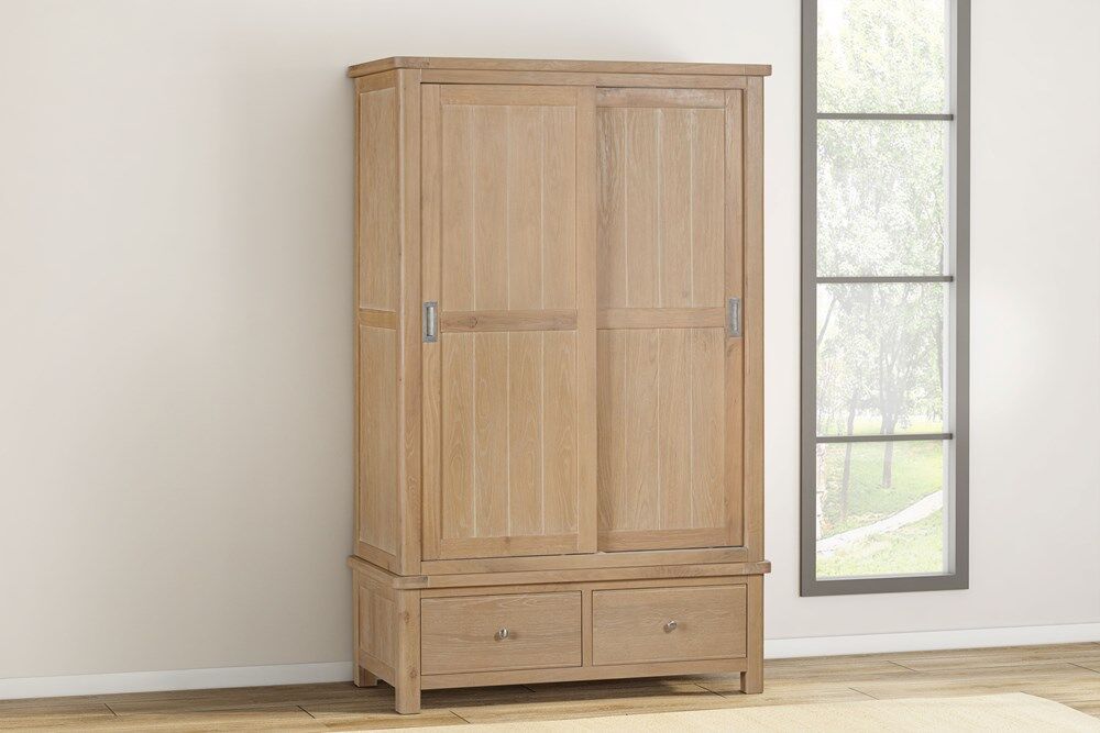 Foxington Double Wardrobe Natural Oak | Shackletons