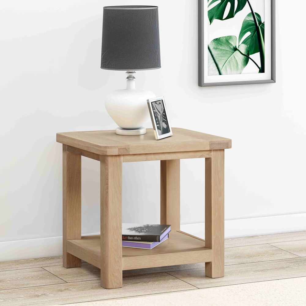 Foxington Lamp Table Natural Oak | Shackletons