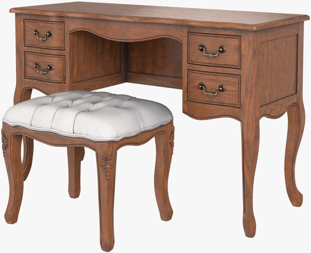 Laura Ashley Montpellier Dressing Table and Stool Set in Walnut | Shackletons