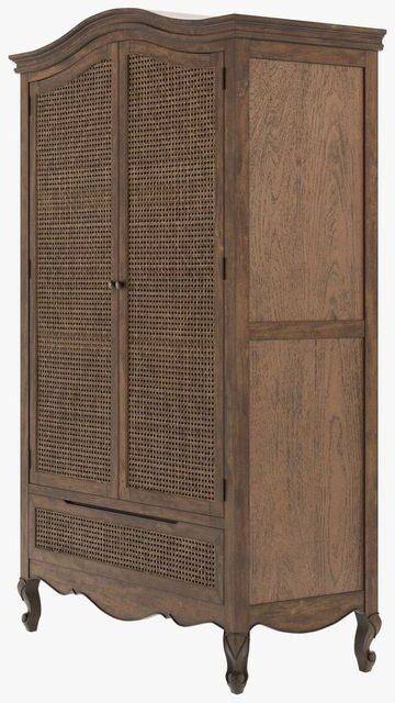 Laura Ashley Montpellier 2 Door 1 Drawer Wardrobe in Walnut | Shackletons