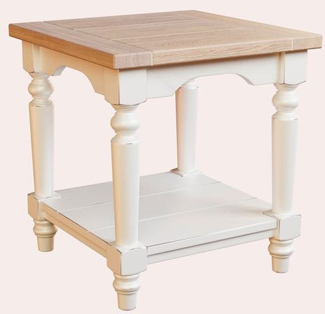 Laura Ashley Dorset Side Table in White | Shackletons