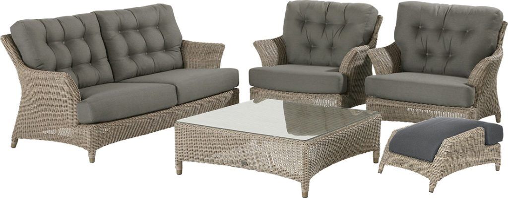 4 Seasons Outdoor Valentine Lounge Set with Footstool | Shackletons