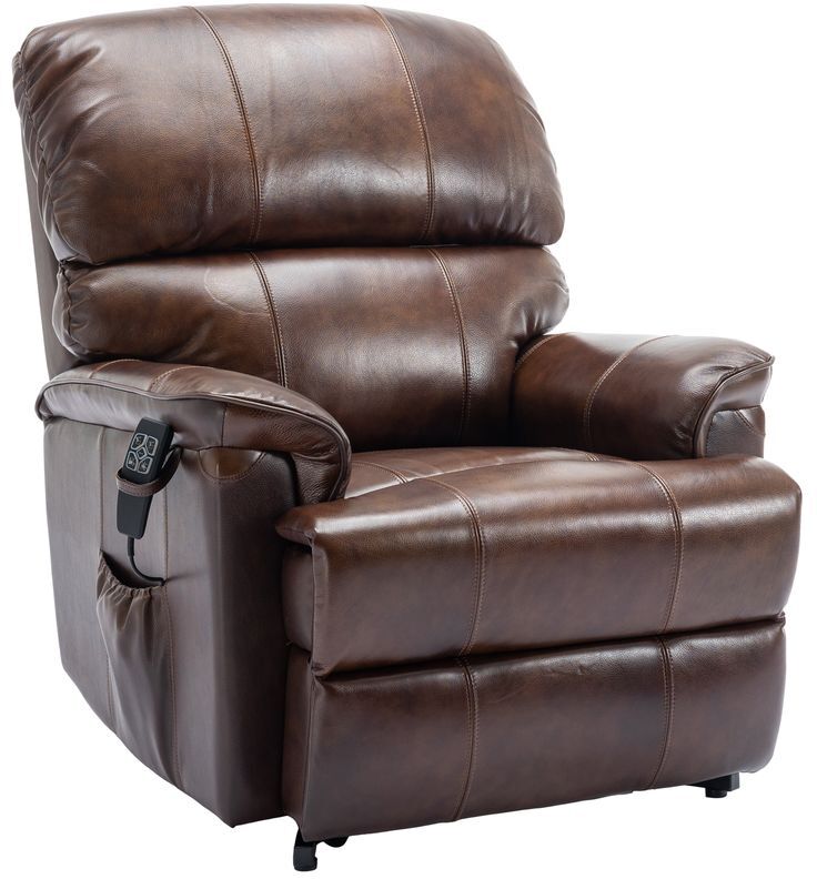 Toulouse Riser Recliner Chair in Walnut Leather | Shackletons