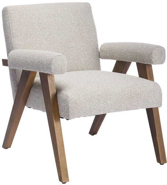 Global Furniture Alliance Leoni Acent Chair in Greige Fabric | Shackletons