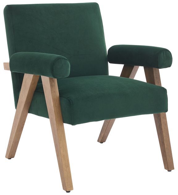 Global Furniture Alliance Leoni Acent Chair in Bottle Green Fabric | Shackletons