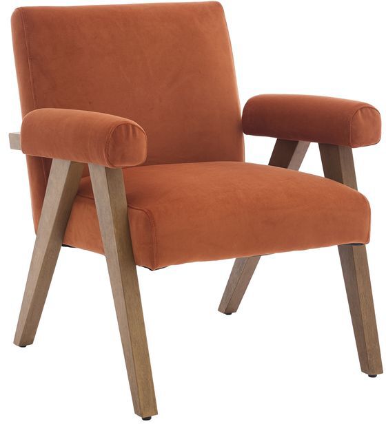 Global Furniture Alliance Leoni Acent Chair in Rust Fabric | Shackletons