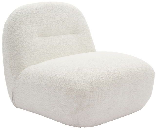 Global Furniture Alliance Luna Acent Chair in Ice Cream Fabric | Shackletons