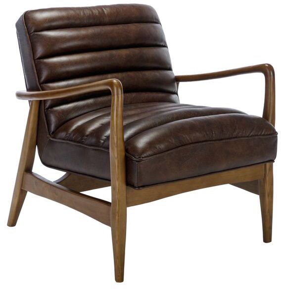 Global Furniture Alliance Thea Acent Chair in Vintage Brown Leather | Shackletons