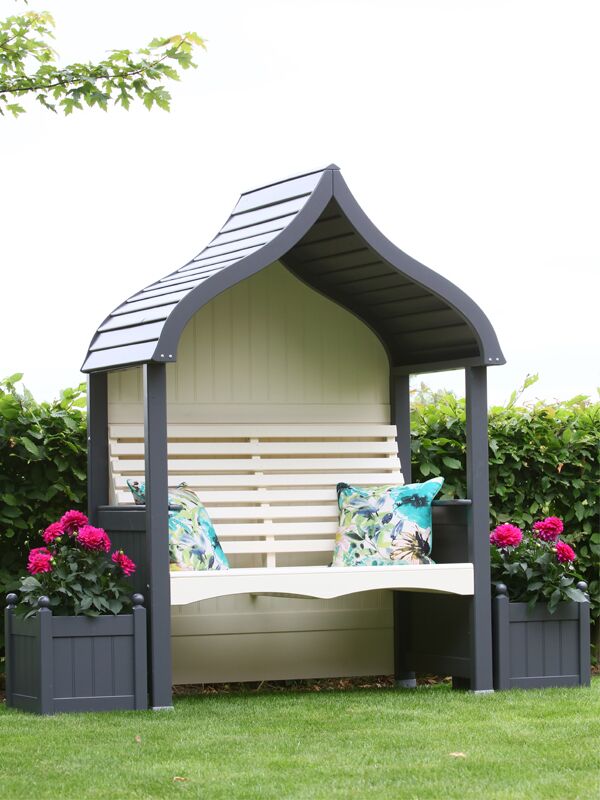 AFK Garden Products Orchard Arbour Charcoal and Cream | Shackletons