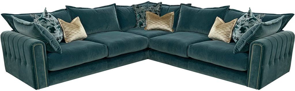 Alexander James Summerton 3C3 LHRH Closed Sofa in Biba Haze | Shackletons