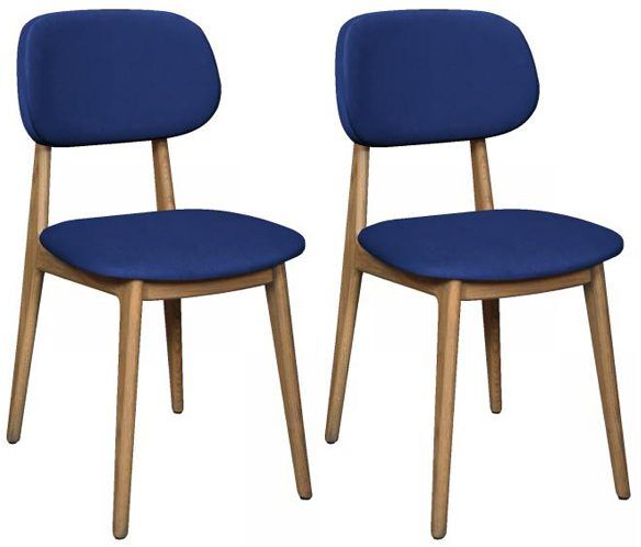 Pair of Carlton Furniture Bari Chairs Plush Marine | Shackletons