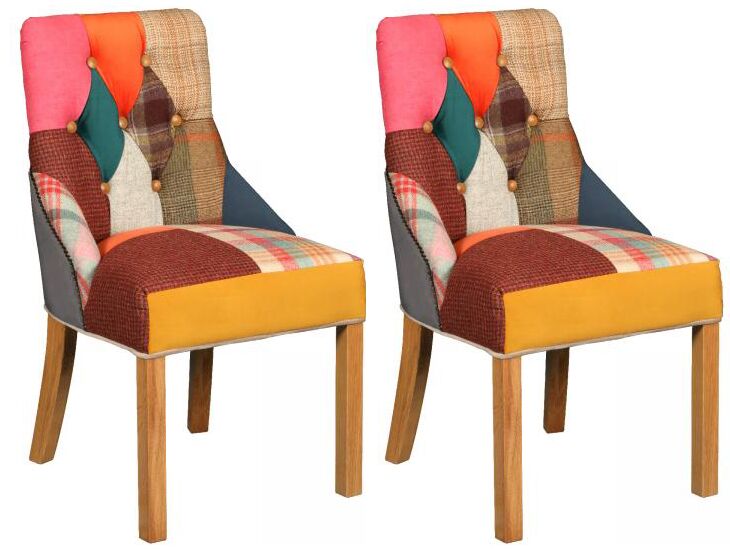 Pair of Carlton Furniture Stanton Chairs Patchwork | Shackletons