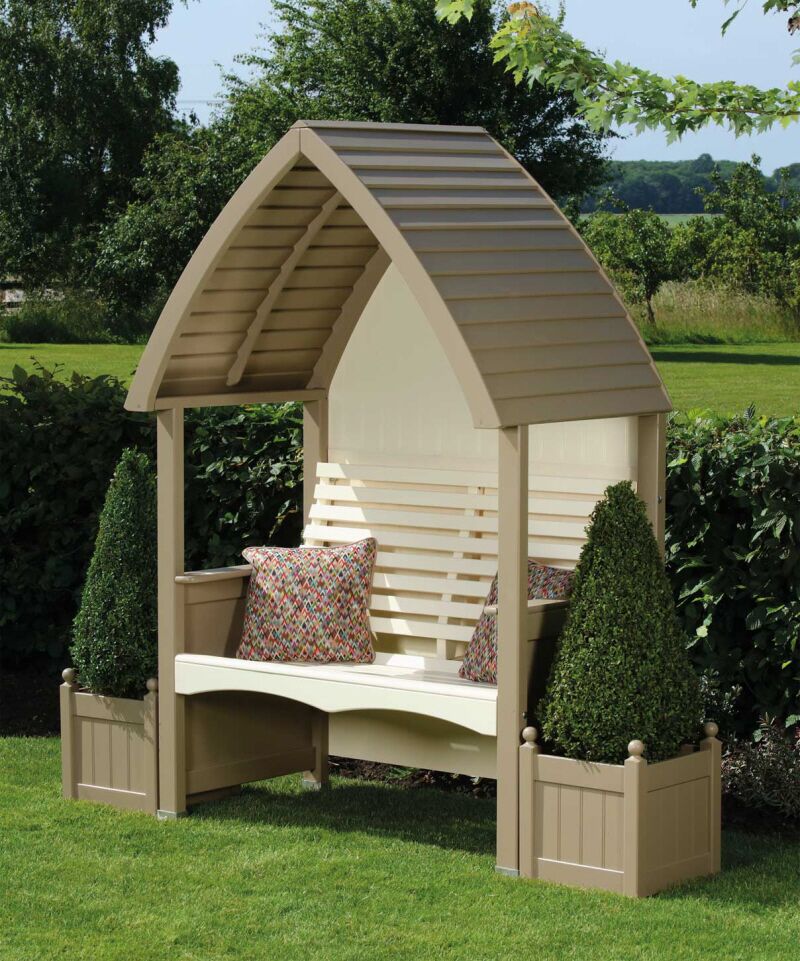 AFK Garden Products Cottage Arbour and Planter Set Nutmeg and Cream | Shackletons