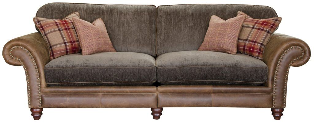 Alexander James Hudson Standard Back 4 Seater Split Sofa Jin Brown | Shackletons