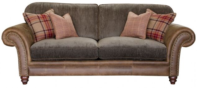 Alexander James Hudson Standard Back 3 Seater Sofa Jin Brown | Shackletons