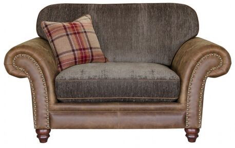 Alexander James Hudson Standard Back Snuggler Chair Jin Brown | Shackletons