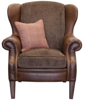 Alexander James Hudson Wing Chair in Jin Brown | Shackletons