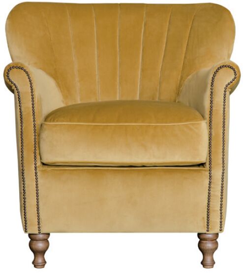 Alexander James Percy Chair Plush in Plush Turmeric | Shackletons