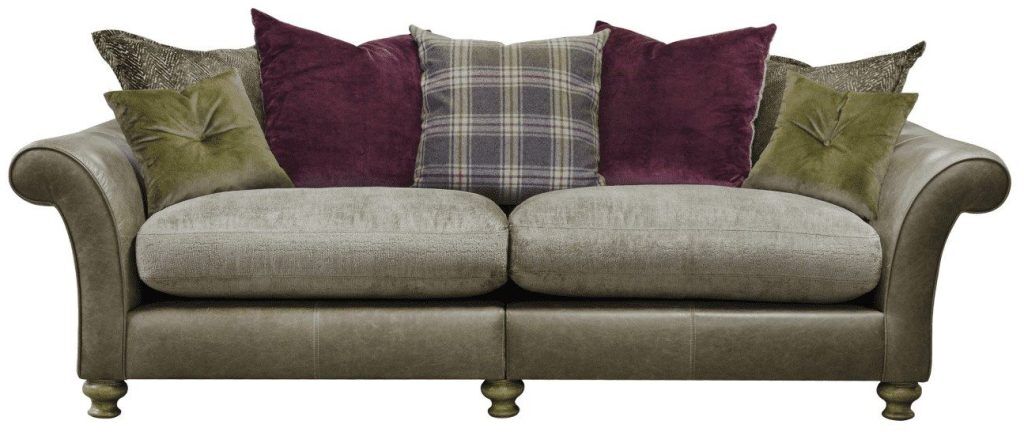 Alexander James Blake 4 Seater Pillow Back Sofa in Satchel Biscotti | Shackletons