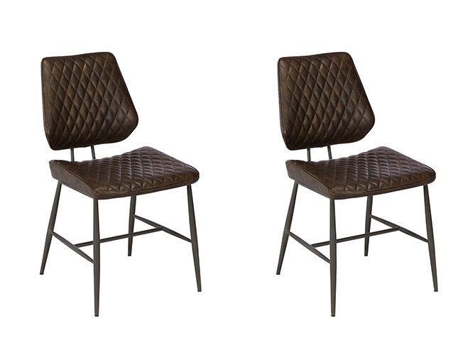 Pair of Baker Dalton Dining Chairs Dark Brown | Shackletons