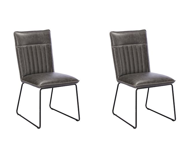 Pair of Baker Cooper Dining Chairs Grey | Shackletons