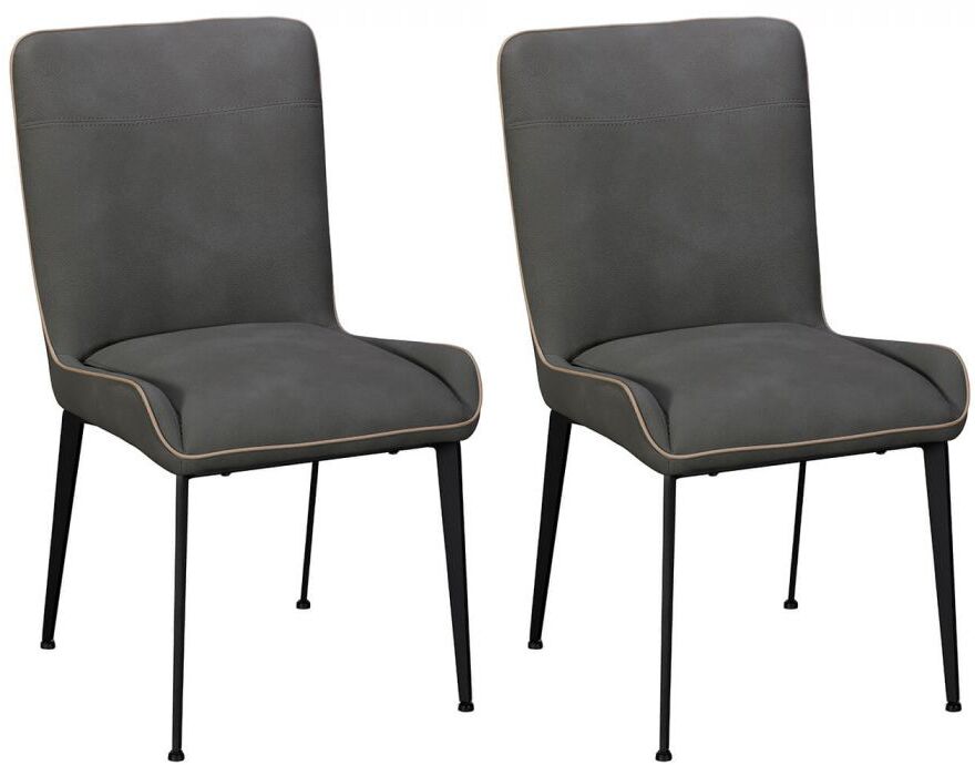 Pair of Baker Rebecca Dining Chairs Anthracite | Shackletons