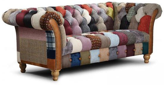 Vintage Sofa Company Harlequin Patchwork 2 Seat Sofa NEW DESIGN Patchwork Sides | Shackletons