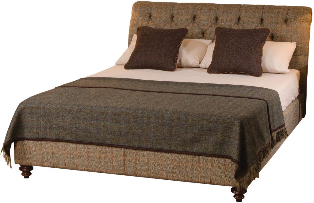 Tetrad Eriskay Kingsize Bed Frame in Bracken Herringbone Fabric | Shackletons