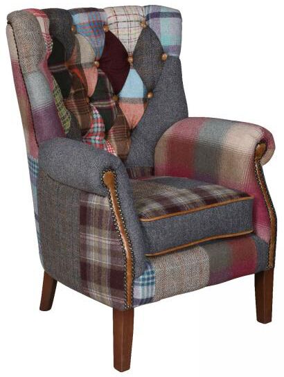 Vintage Sofa Company Barnard Patchwork Chair Fast Track Delivery | Shackletons