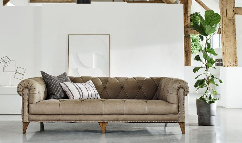 Alexander James Luisa 3 Seat Sofa in Soul Taupe | Shackletons