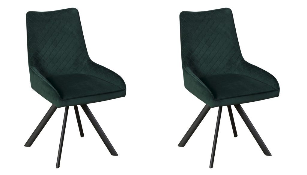 Baker Furniture Brooke Chairs in Green Velvet | Shackletons