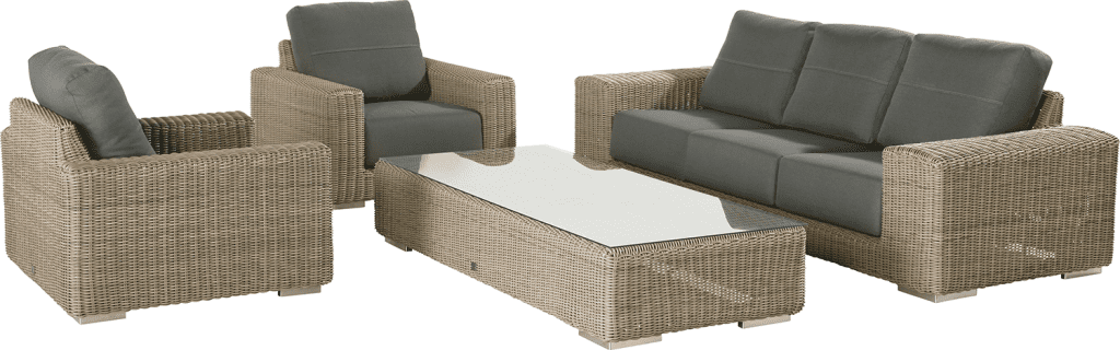 4 Seasons Outdoor Kingston Lounge Set in Pure Weave | Shackletons