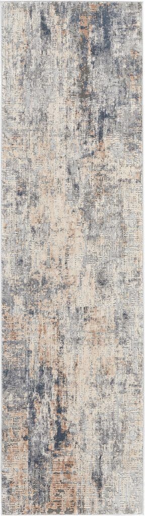 Nourison Rugs Rustic Textures Runner RUS01 Rug in Grey Beige 23m x 066m | Shackletons