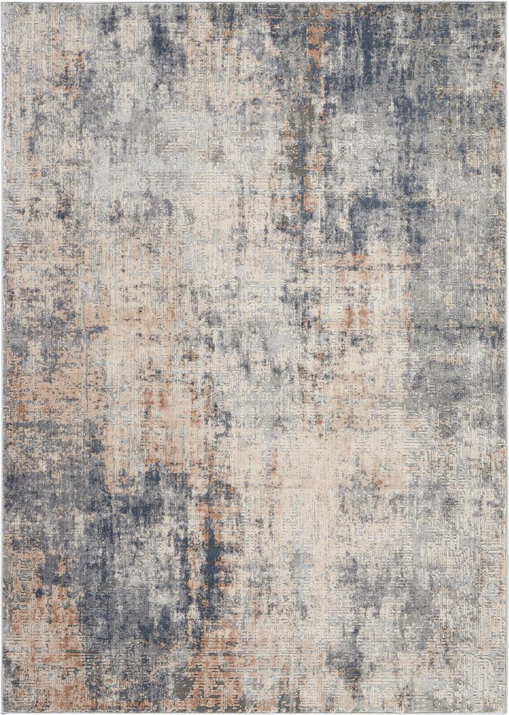 Nourison Rugs Rustic Textures Rectanglular RUS01 Rug in Grey Beige 18m x 12m | Shackletons